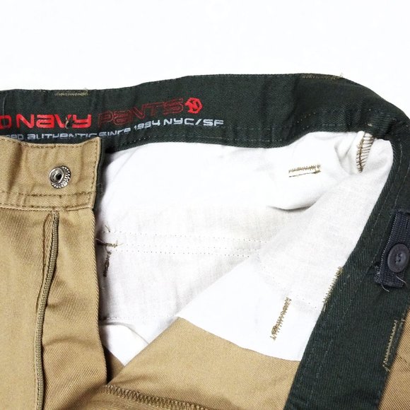 Old Navy Cargo Utility Pants 16 XL Boy Youth Elastic Waist Khaki Reinforced Knee - Picture 5 of 8